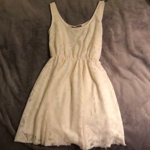 Cream patterned dress